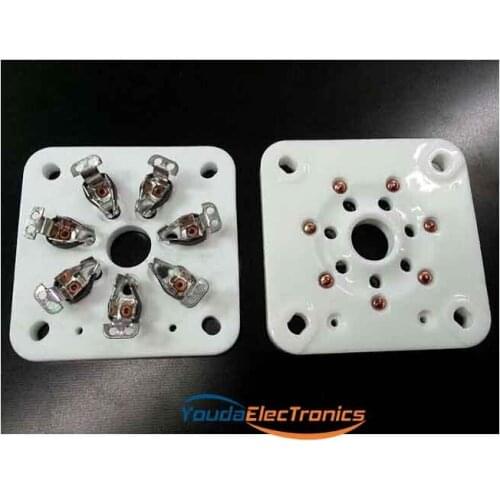 1PC 7 pin Vacuum Tube silver plated Ceramic Sockets for 813/FU-13