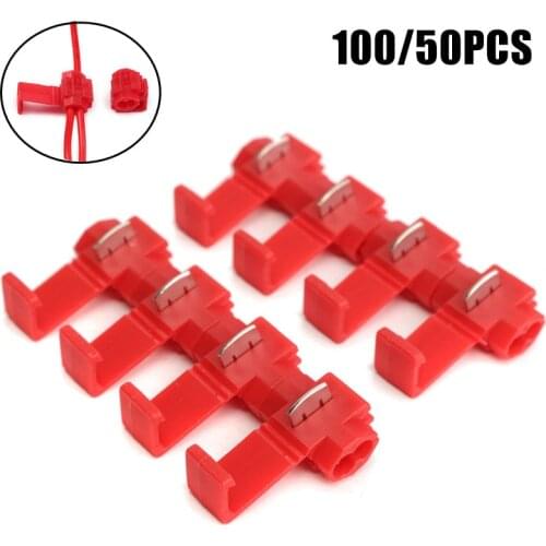 100/50PCS Scotch Lock Crimp Terminals Electrical Cable Connectors Fast Quick Splice Lock Wire Terminals Crimp Connector