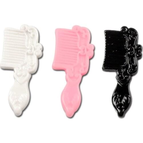 30Pcs Mixed 41x18mm Comb Resin Cabochon Flatback Decoration Crafts Embellishments For Scrapbooking Diy Accessories