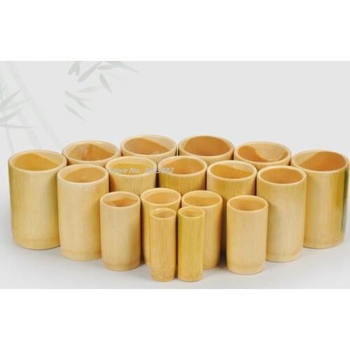 10pcs Traditional Chinese Medicine carbonized Bamboo pot cans plantar Cupping Jar fire cup for back arms foot sole neck spine