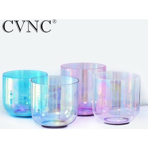 CVNC 6" C Root Shining Clear Chakra Crystal Singing Bowl with Cosmic Light