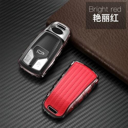 Smart Car key case Wallet cover 3 Button TPU For Audi A5 A6L QT S5 S7 8S S4 8W RS A4 A4L Allroad B9 Q5 Q7 TT TTS 8S 2016 2017