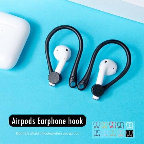 1PC Colorful Case Silicone Wireless Earphone Protective Earhooks Sports Anti-lost Ear Hook For Apple AirPods Headphone Accessory