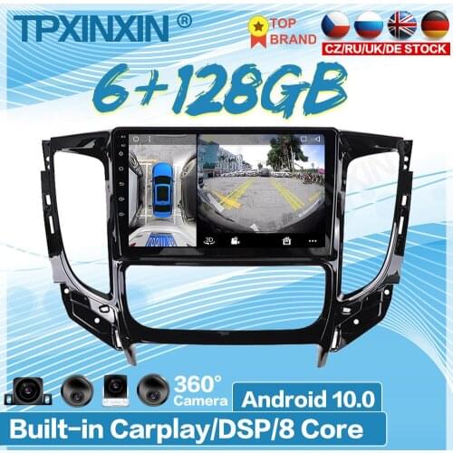 4+128G Android 10.0 For Mitsubishi Pajero 2016-2018 Head Unit Multimedia Player Auto Radio Tape Recorder GPS Navigation DSP IPS