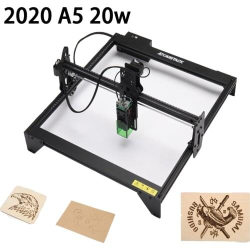 Engraver Machine 20W ATOMSTACK A5 Laser Engraving R3 Roller Printer Wood Acrylic CNC Router Desktop Mini Cutter USB Connection