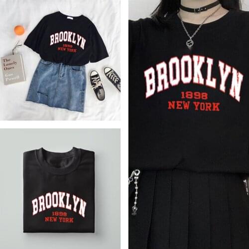 Harajuku Summer Women T-shirts Cotton USA Area Letters Print Tops Short Sleeve Plus Size Female Street Fashion Camisetas Mujer