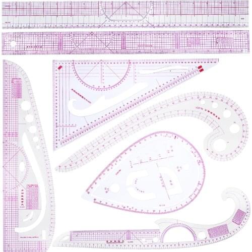 LMDZ French Curve Ruler Metric Grading Ruler Tailor Drawing Template Craft Tool for Dressmaking Pattern Design DIY Clothing