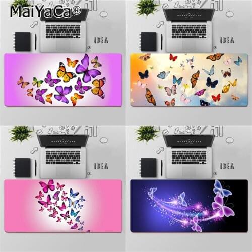 Maiyaca Top Quality beautiful butterfly Customized laptop Gaming mouse pad Free Shipping Large Mouse Pad Keyboards Mat
