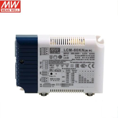 MEAN WELL LCM-60KN 60W Multiple-Stage Constant Current 500mA/600mA/700mA/900mA/1050mA/1400mA LED Driver KNX push dimming