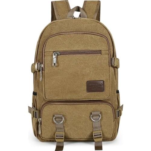 Mens Backpack 2021 New College Student Schoolbag Casual Laptop Back Pack Male Outdoor Hiking Travel Backbag Army Green