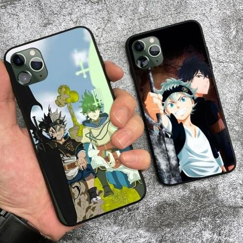 Black Clover Asta Yuno anime soft silicone Phone case cover shell For iPhone 6 6s 7 8 Plus X XR XS 11 Pro Max