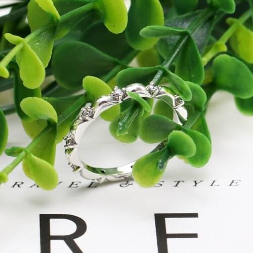 2020 New Original 925 Sterling Silver Flower Petals Band Ring For Women Resizable Wedding Engagement Pan Rings DropShipping
