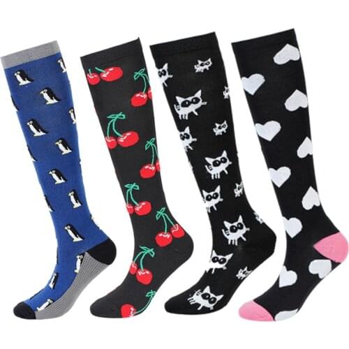 New Compression Stockings Men Women Summer Cycling Socks Edema Diabetes Varicose Veins Running Marathon Sports Compression Socks