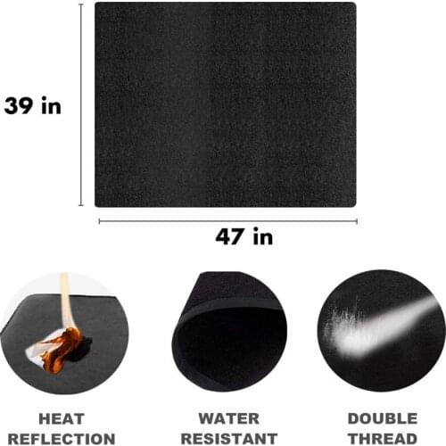 Fire Grill Mat Firepad Fireproof Lawn Living Oilproof Outdoor Protection