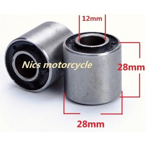 A pair of 70-125CC small off-road motorcycles 12MM rear rocker flat forks cushion rubber sleeve Control Arm Bushings PAIR