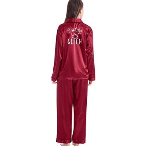 Custom BIRTHDAY QUEEN & BIRTHDAY SQUAD Pajama Set Birthday Party Pajamas Bridesmaid friends Pajamas Gifts