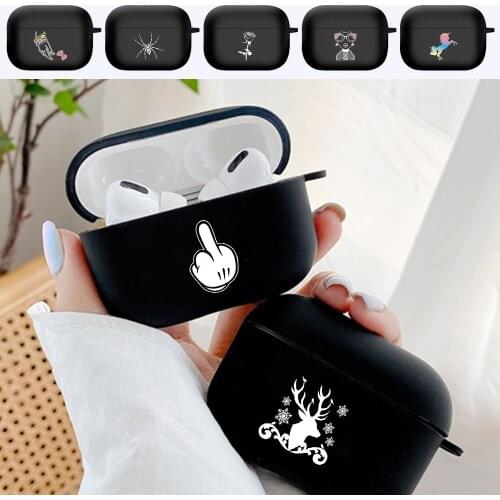 Silicone Cover Case for Airpods Pro Simple Print Pattern Protective Earphone Cover for Air Pods Pro 3 Headphone Airpods Fundas