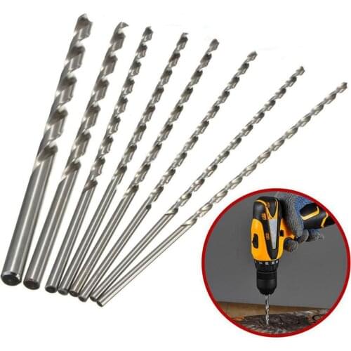 4-10mm Extra Long 200mm HSS Twist Drill Straigth Shank Auger Drilling Bit Tool