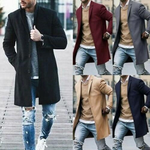 Swokii Mens Long Coats