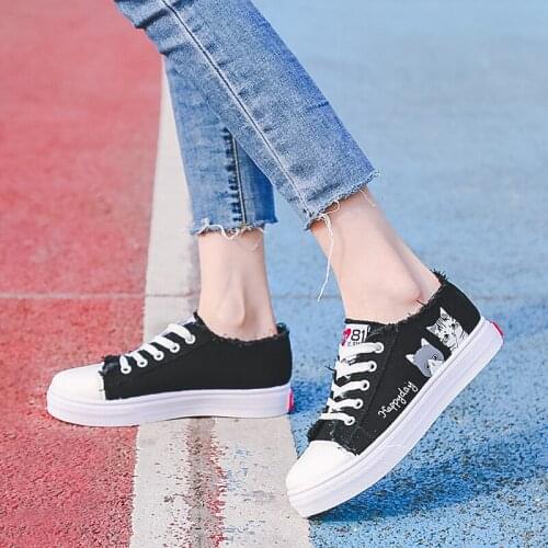 Tenis Feminino 2020 New Arrivals Women Tennis Shoes Brand Athletic Outdoor Walking Sport Ladies Sneakers Cute Cat Footwear Cheap