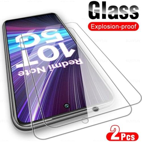 2Pcs Tempered Glass For Xiaomi Redmi Note 10T 5G Screen Protector For Xiamoi Redmi Note 10 T 10 Pro Max 10S Protect Film Cover
