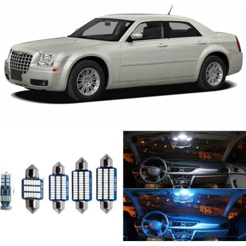 17Pcs Canbus White LED Lights Bulbs Interior Light Kit For Chrysler 300 300C 300M 2005-2010 Map Dome Trunk License Plate Light