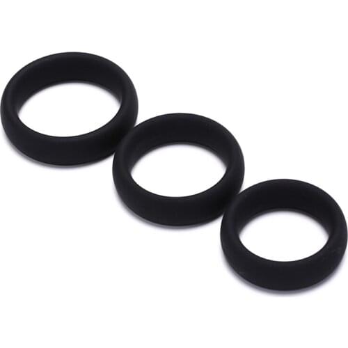 40/45/50mm Male Silicone Penis Cock Ring Sleeve Male Chastity Device Cage Belt Cockring Sex Toys For Male Adult Products