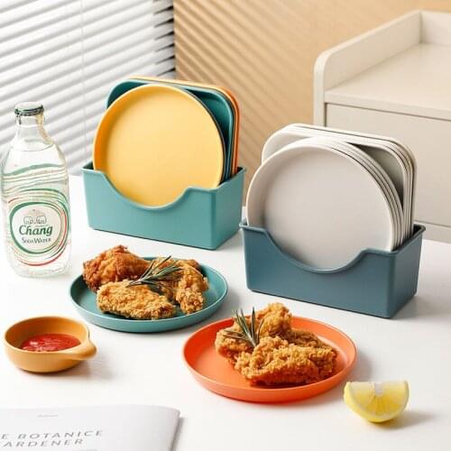 5PCS/Set Household Plastic Dining Table Spit Bone Dish Slag Tray Creative Dried Fruit Snack Tray Desktop Trash Plates