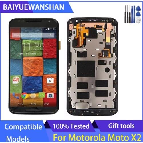 AMOLED For Motorola Moto X2 Display for Motorola X2 Xt1096 Xt1097 Screen with Touch Screen Digitize Xt1092 Xt1095 with Frame