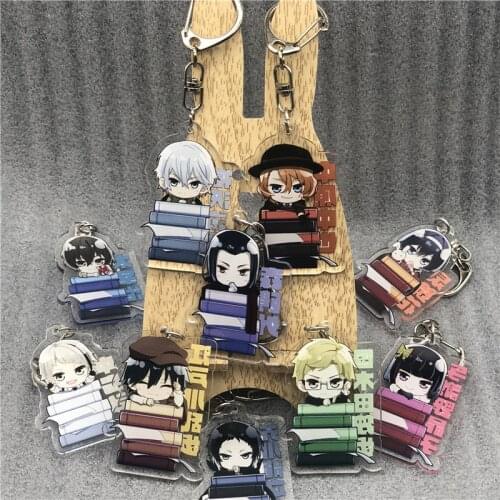 Anime Bungo Stray Dogs Keychain Cosplay Nakajima Atsushi Dazai Osamu Cartoon Costume Props Accessories Badge