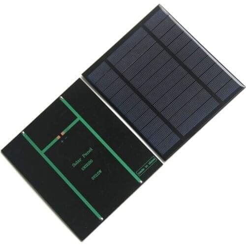 BUHESHUI 2.5W 5V Solar Panels Solar Charger 3.7V Battery System Light 120*120MM