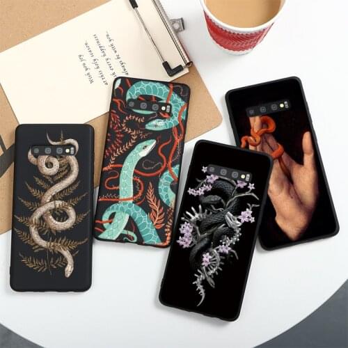 Snake Flowers Case For Samsung Galaxy A72 A52 A32 A51 A50 A21S A12 A02S A20e A31 A30 A42 A41 A40 A71 A70 A91 A6 A7 A9 2018 Cover