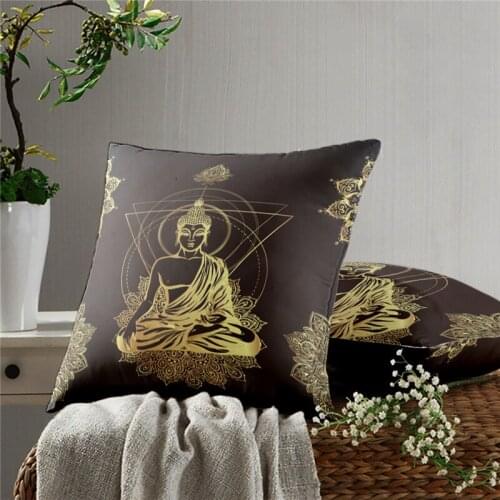 Buddha Statue Decoration Sofa Cushion Pillow Case Bed Pillow Case Home Decoration Car Pillow Case