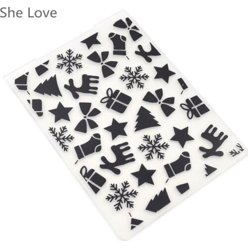 Chzimade Christmas Gifts Plastic Embossing Folder For Scrapbook DIY Album Paper Card Stencil Template