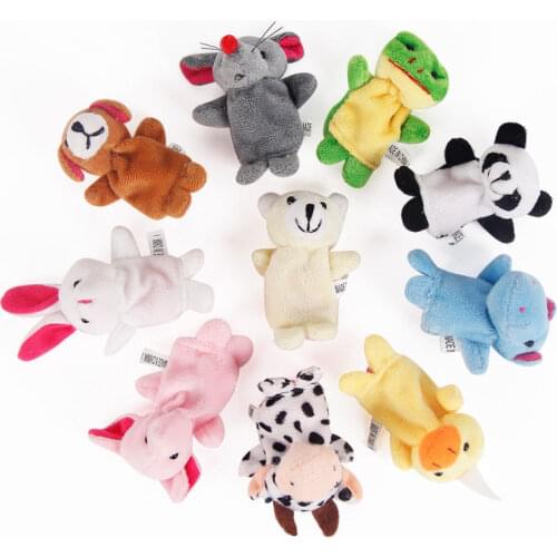 Childrens plush soothing finger doll toy parent-child interaction animal finger puppet