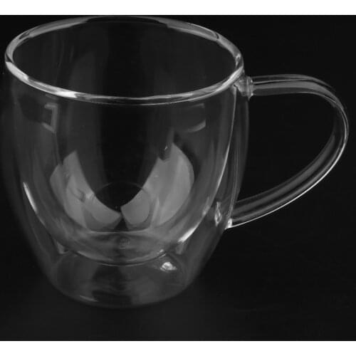 Double-Layer Shot Glass Espresso Cup & Handle 150ml Home Barware