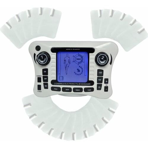 Dual Channel 308B Electrode Pads With Massager Slipper Digital Therapy Body Massager Nerve Muscle Stimulator With 20Pcs Gel Pads
