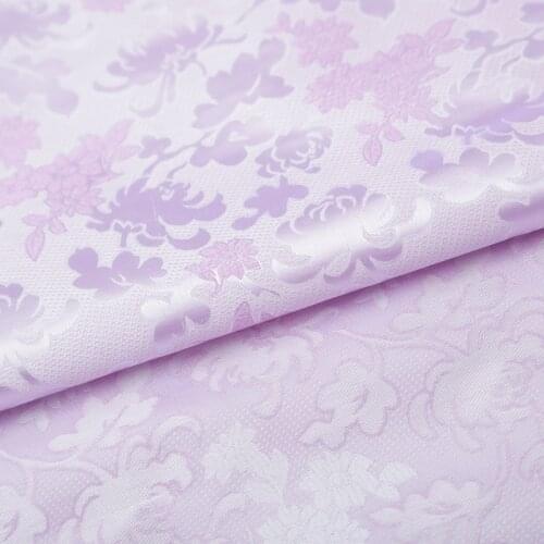 Purple FLOWER Brocade satin Fabric Damask Jacquard Apparel Costume Upholstery Furnishing Curtain Clothing Material BY meter
