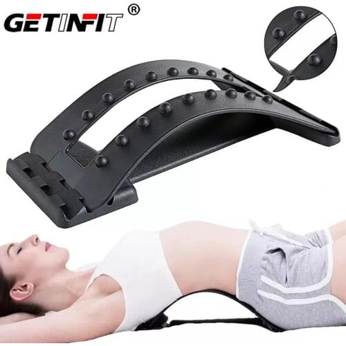 Getinfit Back Stretch Equipment Massager Massageador Neck Waist Pain Relief Massage Muscle Fitness Equipment