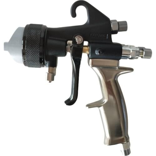 Chrome jet gun with two heads, double silver nozzle, foam mirror, chrome polyurethane, paint, nano