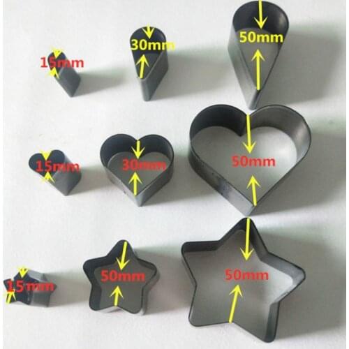 Handmade Leather Tool Leather Bell Heart-Shaped/Pentagonal/ Drip Line Leather Mold DIY Leather Punch Tool Free Shipping