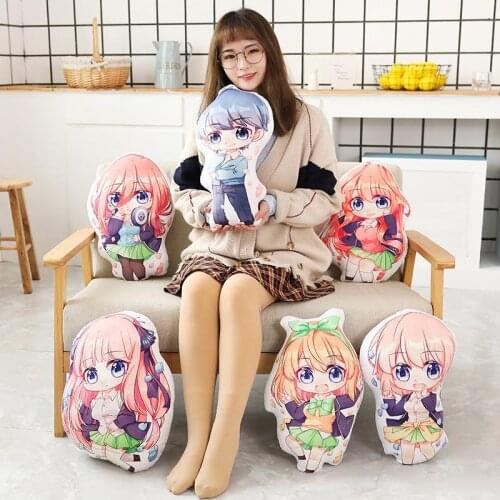 The Quintessential Quintuplets Manga Double Sided Sofa Cushion Pillow Fuutarou Cartoon Anime Peripheral Stuffed Plush Toys Doll