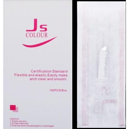 500PCS Permanent Makeup Manual Eyebrow Tattoo Needles Blade 14 Pin Needles For 3D Embroidery Microblading Tattoo Pen