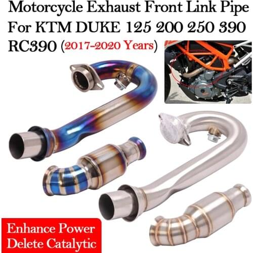 Titanium Alloy Motorcycle Exhaust Modified Escape Moto Front Middle Link Pipe For KTM DUKE390 250 200 125 390 RC390 2017 - 2020