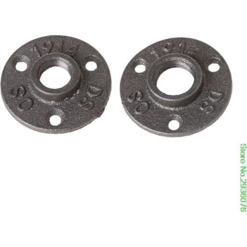 New 1/2" Malleable Thread Floor Flange Iron Pipe Fittings Wall Mount Industrial