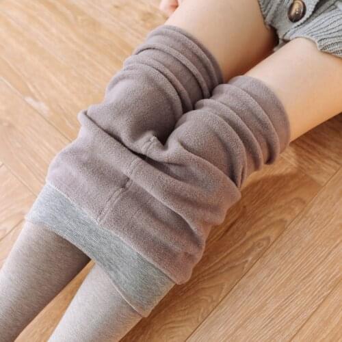 New 1200D Warm Fleece Thick Women Tights Cashmere Winter Women Pantyhose High Waist Slim Footless Skin Color Tights