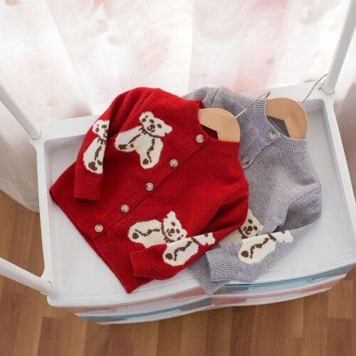 2021autumn Winter Baby Girls Sweater Cardigan