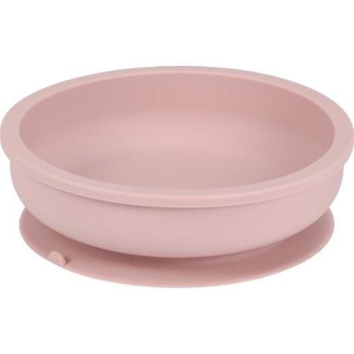 Food Grade Silicone Baby Suction Bowl Non-Slip Children Dinner Plate Tableware U7EE