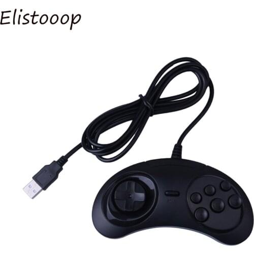 Wired 6 Buttons USB Classic Gamepad for Sega Mega Drive 2 USB Game Controller Joypad for SEGA Genesis/MD PC/2 Y1301 /MAC