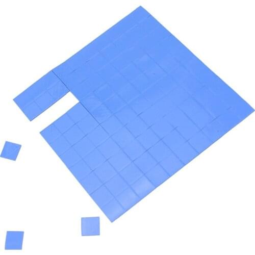 Gdstime 1000pcs/lots 10 x 10 x 1mm Blue Conductive Thermal Pads Pad for VGA CPU IC Chip Heatsink Cooling 1mm thickness